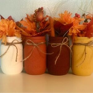 Hand Painted Mason Jars